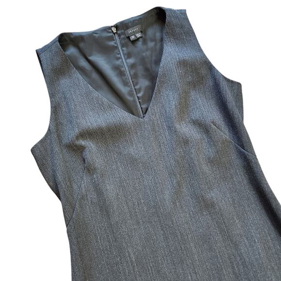 Theory sheath dress gray wool blend size 10 - Picture 4 of 11